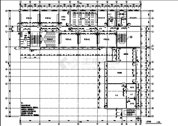 泗洪实验小学二套综合楼建筑设计施工cad图纸-图一