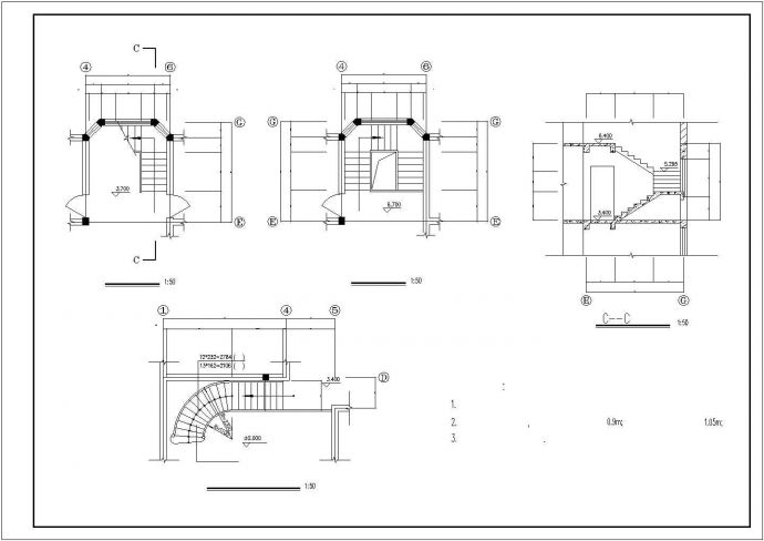 多层别墅建筑及结构施工图设计_图1