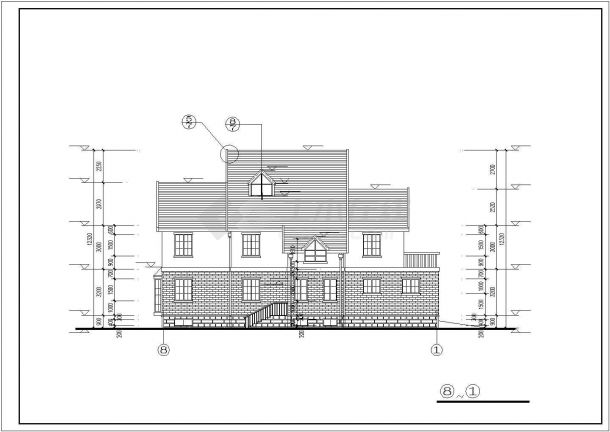 某度假区花园豪华别墅住宅建筑全套方案设计施工CAD图纸-图二