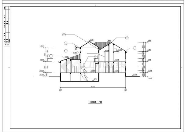 某度假区花园豪华别墅建筑全套方案设计施工CAD图纸-图一