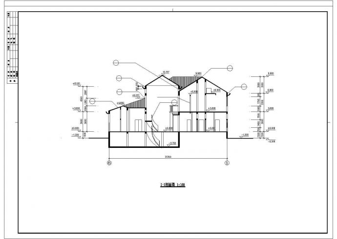某度假区花园豪华别墅建筑全套方案设计施工CAD图纸_图1