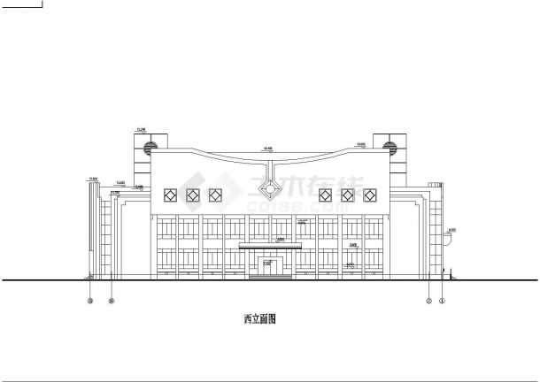 某体育馆设计施工图，共16张图纸，1个CAD文件-图一