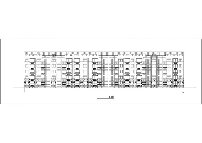 山西某高等院校5层砖混结构教师住宅楼建筑设计CAD图纸（含阁楼）_图1