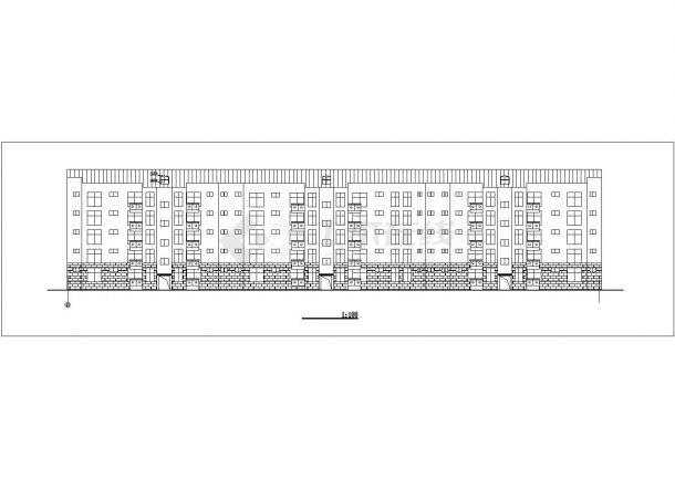 山西某高等院校5层砖混结构教师住宅楼建筑设计CAD图纸（含阁楼）-图二