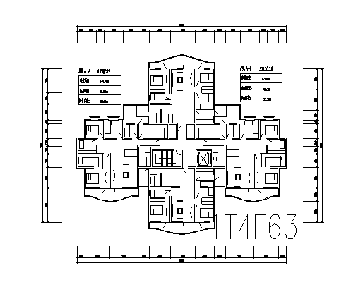 2套带电梯多户高层住宅设计施工cad图纸-图二