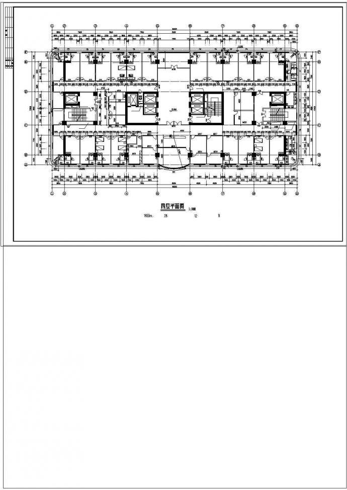 某地区二十层医院建筑设计cad平面图_图1