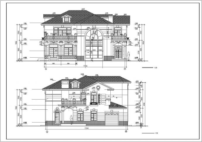 某温泉度假村山体私人小别墅建筑方案设计施工CAD图纸_图1