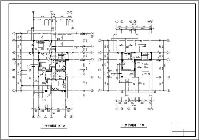 某温泉度假村私人小别墅建筑方案设计施工CAD图纸_图1