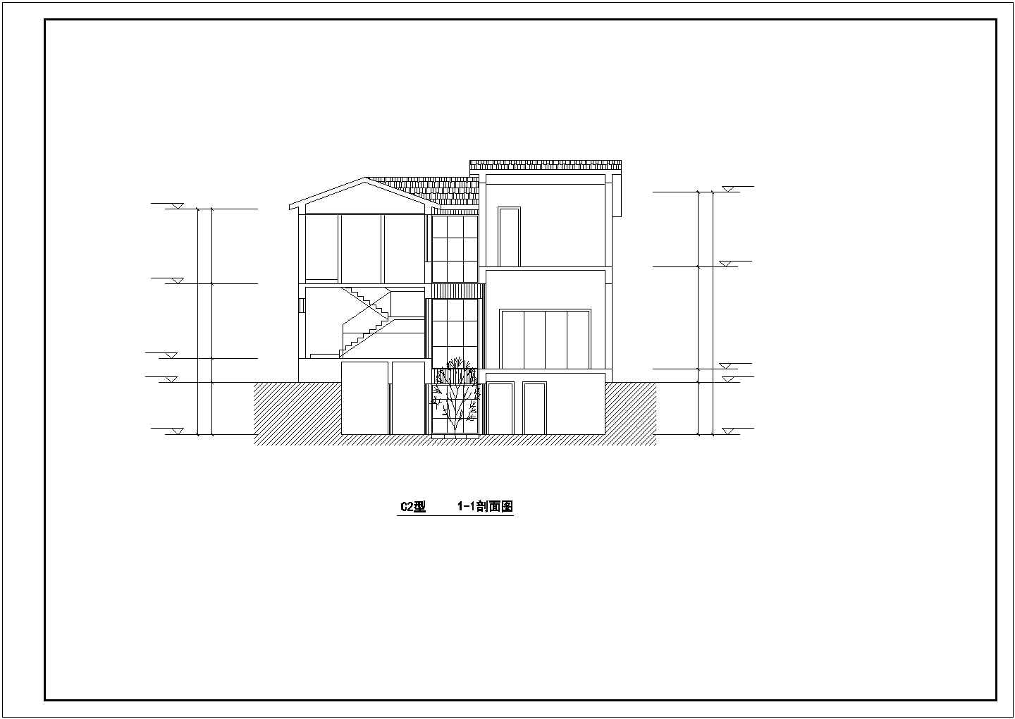 某温泉度假村私人小别墅建筑全套方案设计施工CAD图纸