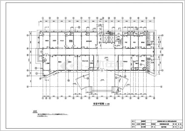 市中心某地医院门诊楼全套施工设计cad图纸（6200平，含计算书，建筑图、结构图，PKPM）-图二