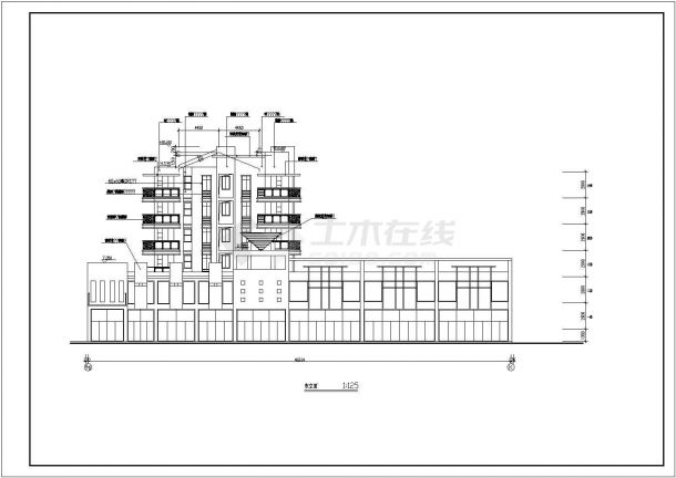 多层建筑施工图CAD图纸-图二