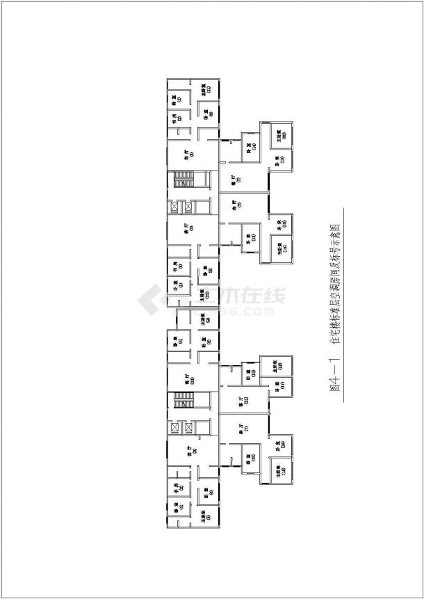 郑州某高层住宅楼中央空调工程全套设计cad图纸(含系统图)-图二