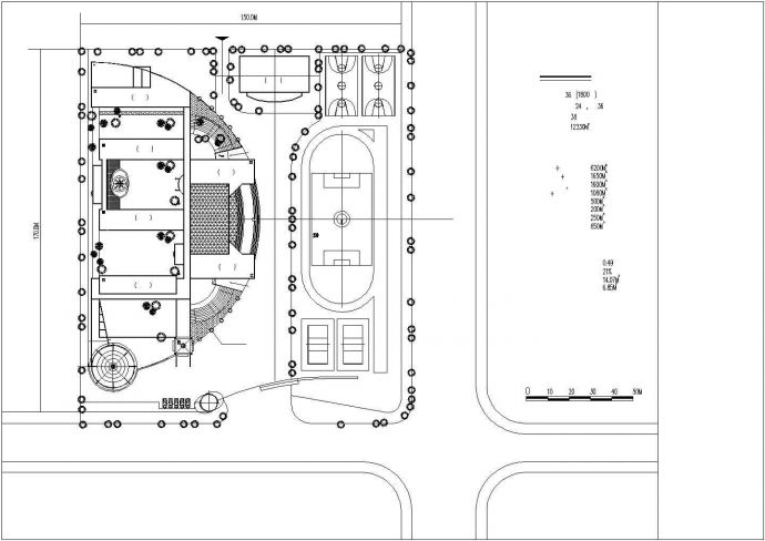 西安市某小学6200平4层框架结构教学实验楼建筑设计CAD图纸（含总图）_图1