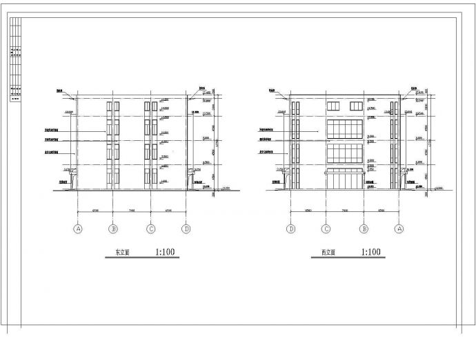 3194平米多层工业厂房建筑设计图纸（含设计说明）_图1