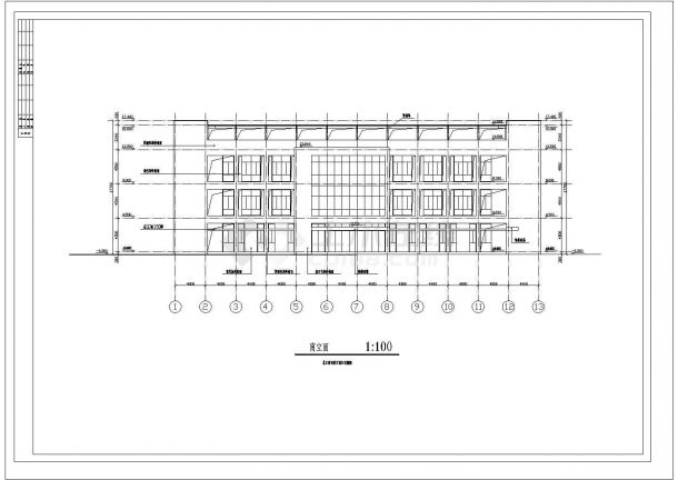 3194平米多层工业厂房建筑设计图纸（含设计说明）-图二