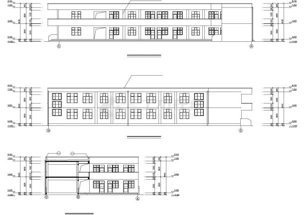 常州市某实验小学1130平米2层砖混结构教学楼全套建筑设计CAD图纸-图二