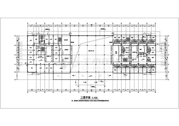 长120米 宽41.4米 3层汽车站建筑施工图【平立剖】-图一