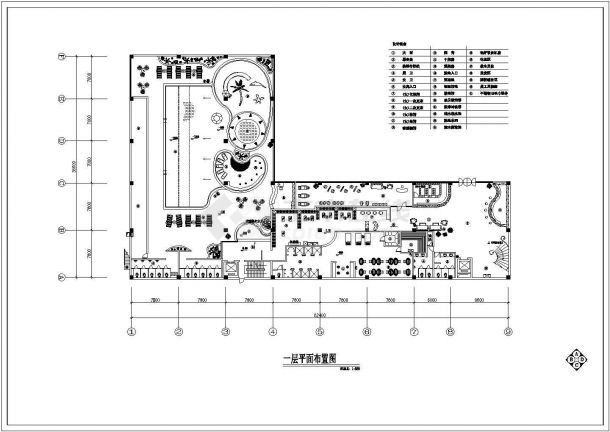 某经典小型洗浴中心平面布置图-图二