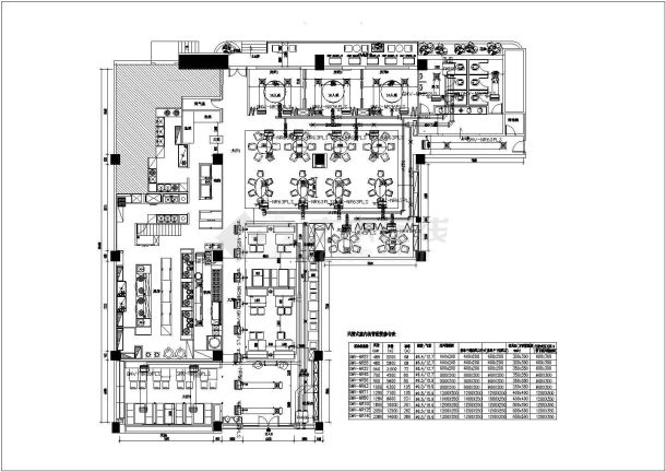 多联机系统空调图，广东某餐厅空调图-图一