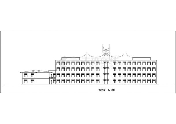 哈尔滨智泉中学4层框架结构教学楼全套建筑设计CAD图纸（含总图）-图一
