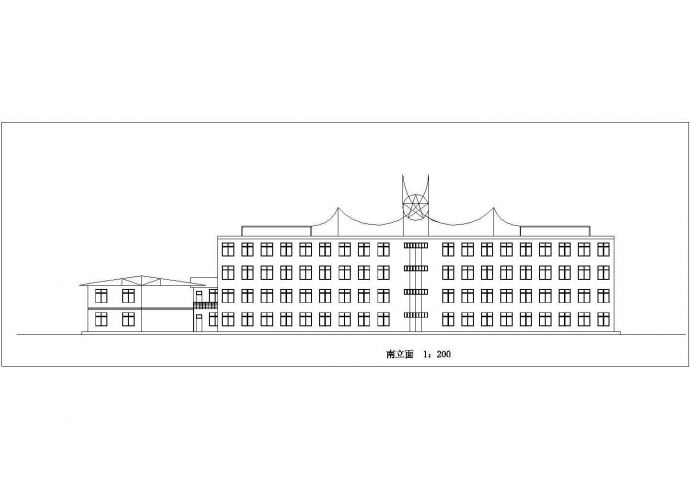 哈尔滨智泉中学4层框架结构教学楼全套建筑设计CAD图纸（含总图）_图1