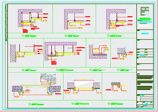 某小区架空层吊顶节点结构设计CAD图