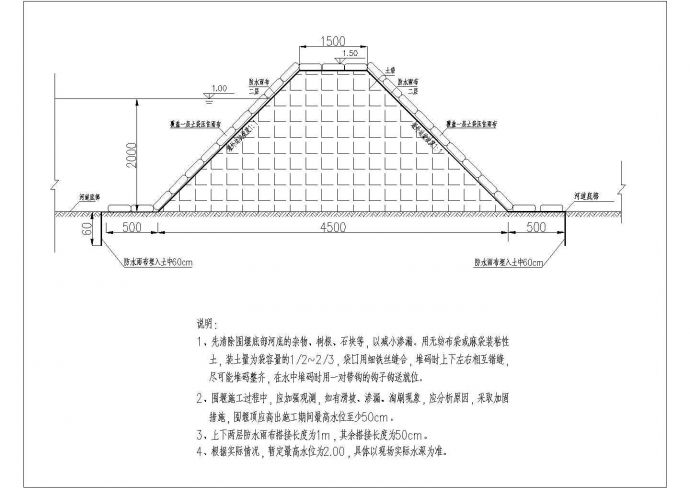 某项目围堰结构设计CAD图_图1