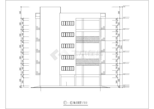 温州市某大学工厂5620平米6层框架结构宿舍楼建筑和结构设计CAD图纸-图一