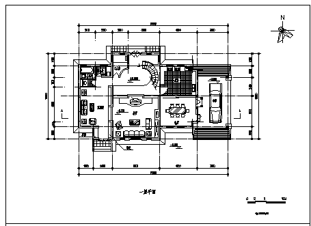 二层混砖结构中式风格农村自建私人别墅建筑设计cad图，共六张-图二