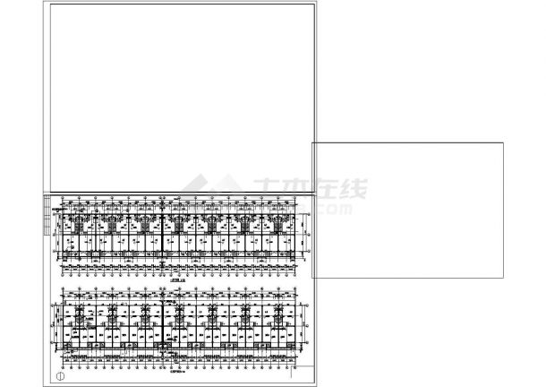 西安仙蠡墩小区3300平三层砖混住宅楼建筑设计CAD设计图（含车库层）-图一