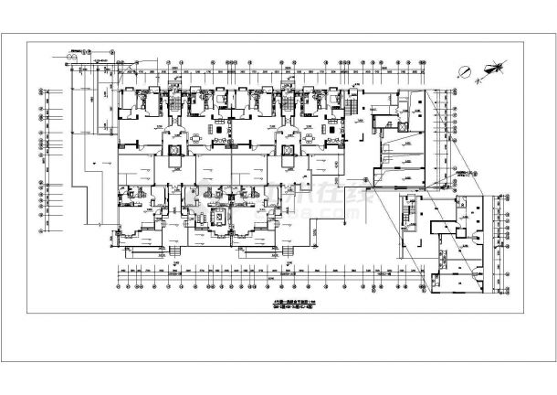 衢州鸿声鸿泰苑小区11层砖混住宅楼建筑设计CAD设计图（11层为复式）-图二