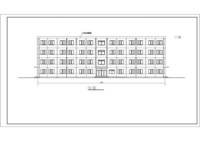 宁波市某公司3870平米4层框架结构职工宿舍楼建筑结构设计CAD图纸_图1