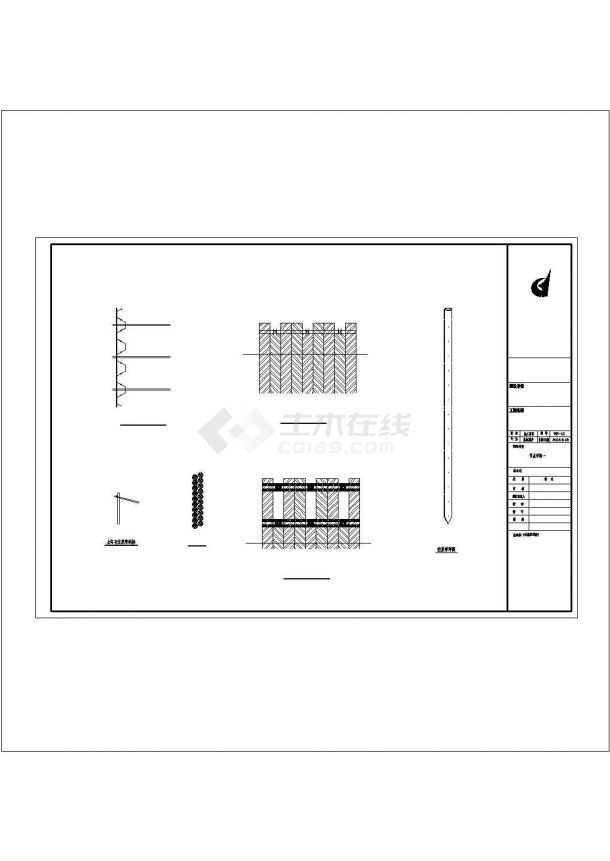 土钉墙基坑支护施工cad标准图纸-图二