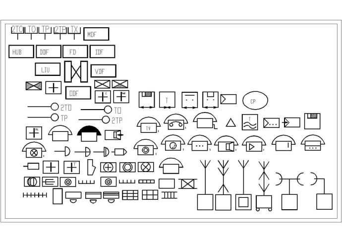 综合布线CAD图块cad图_图1