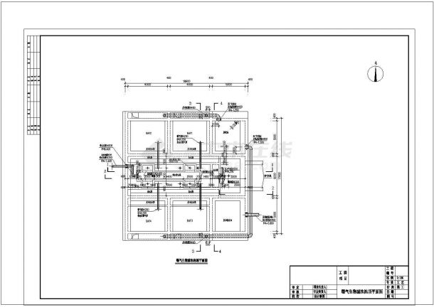 BAF曝气生物滤池施工图cad-图一