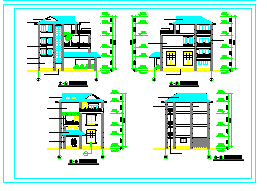 某地三层别墅建筑设计施工图（含效果图）-图一