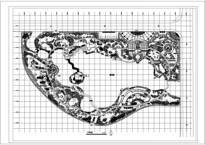 湖景公园规划设计总平面布置图_图1