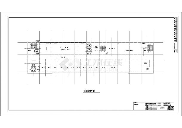 某地上八层中医院综合楼给排水设计cad全套施工图（含设计说明，含消防设计）-图二