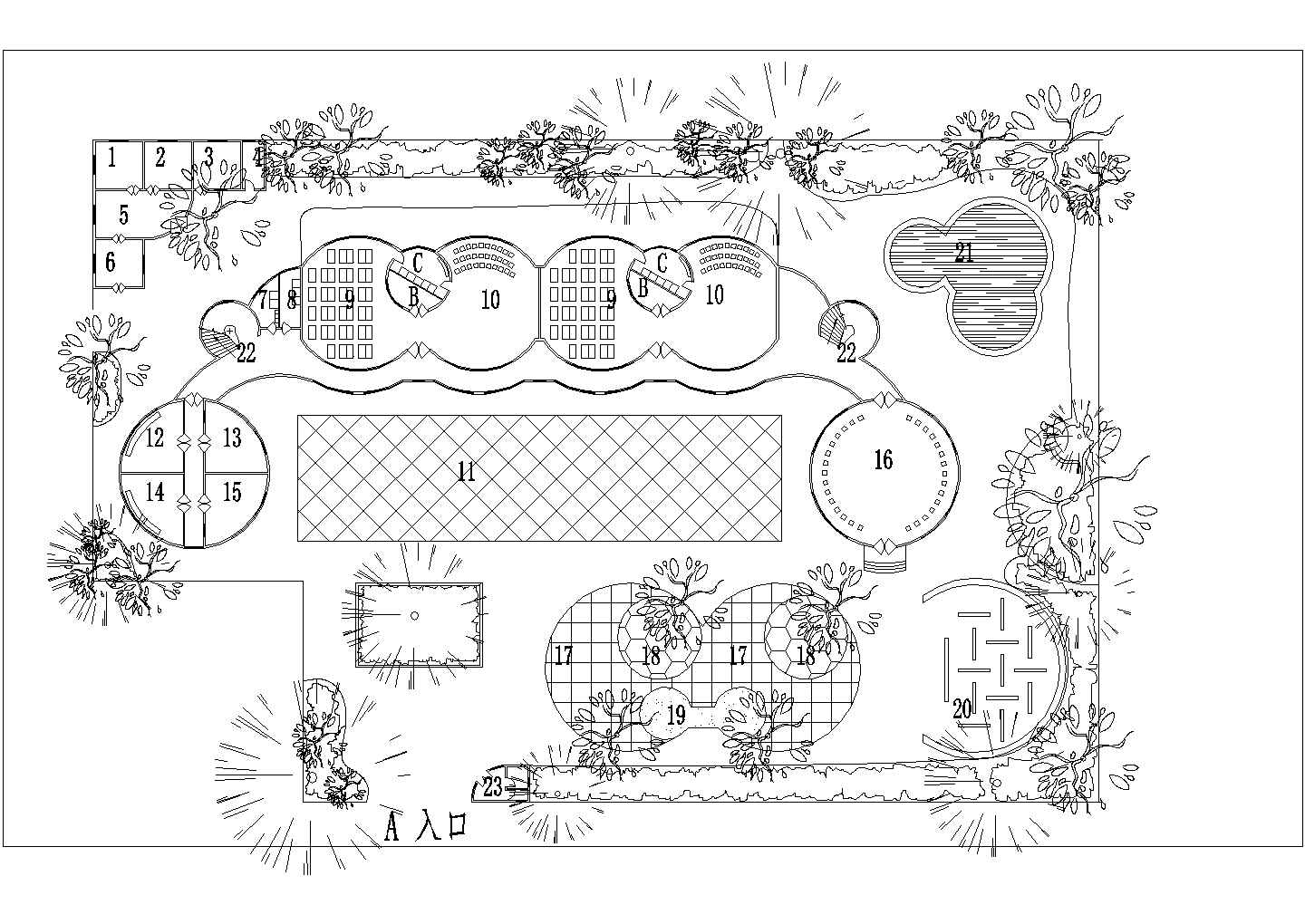 幼儿园平面设计方案图CAD