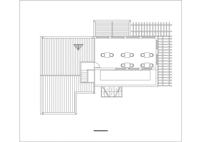 某多层框架结构咖啡厅设计cad建筑方案图_图1