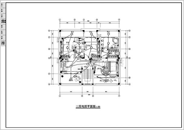 电气设计_某地区D,E,F型别墅电气设计CAD图-图一