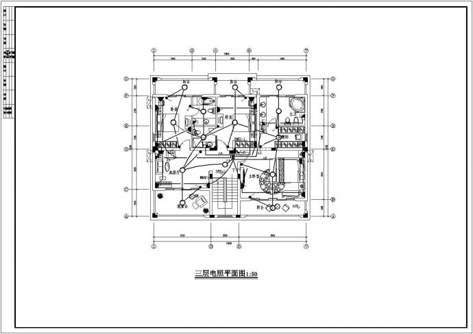 电气设计_某地区D,E,F型别墅电气设计CAD图_图1