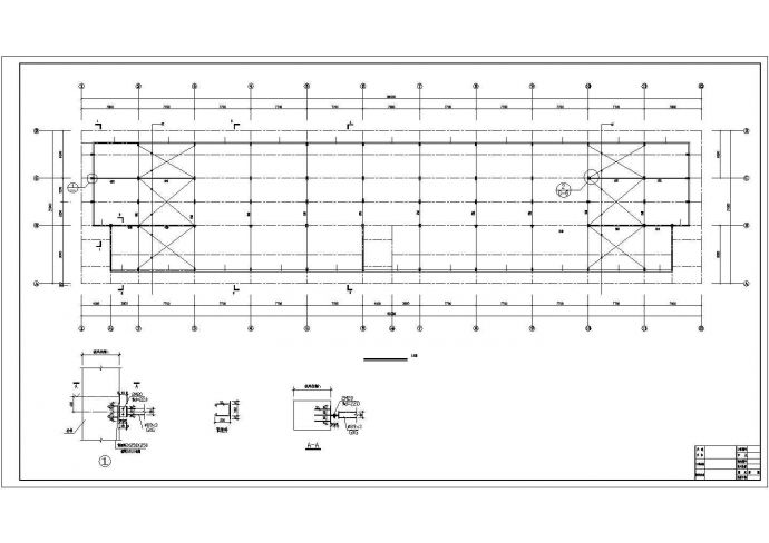 某框架结构钢屋架购物街建筑设计施工CAD图纸_图1