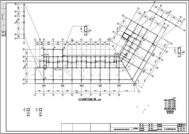 某四层框架结构造船有限公司宿舍楼建筑设计施工CAD图纸-图一