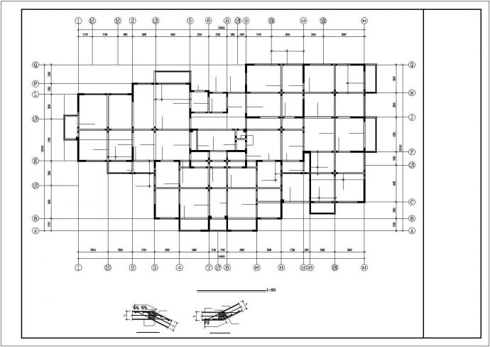 某小区坡屋面建筑设计施工CAD图纸_图1