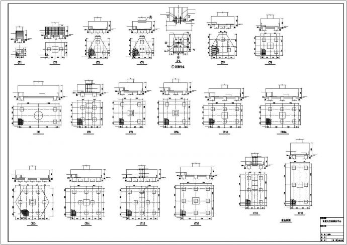 某三层大学食堂及生活服务中心建筑设计施工CAD图纸_图1