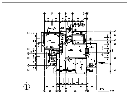 通用二层现代简约风格独栋别墅建筑设计cad图(带阁楼设计图，共八张)-图一