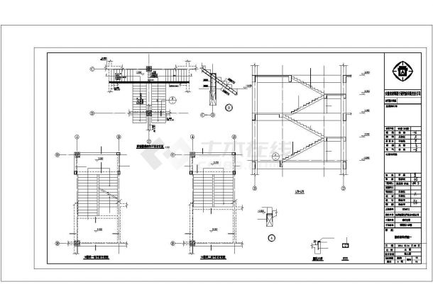 某三层框架住宅区商业楼建筑设计施工CAD图纸-图一