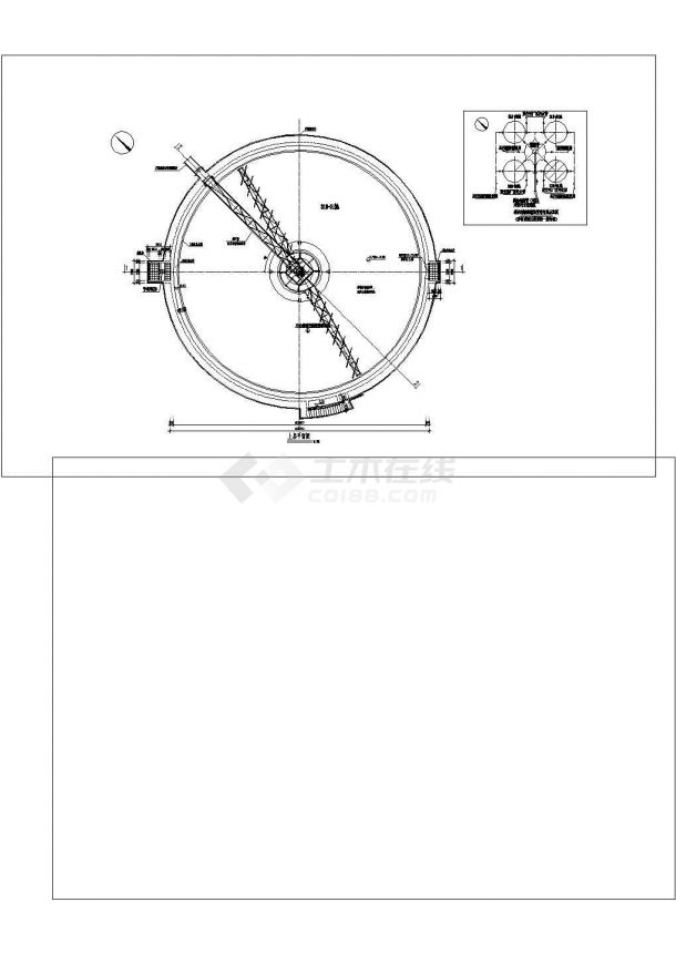 污泥浓缩池cad图纸设计-图一
