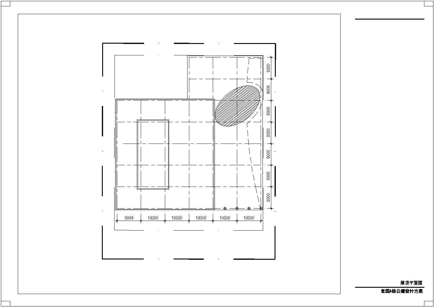 某多层官园综合办公楼全套施工设计cad图纸（含总平面图）